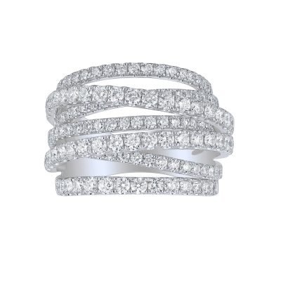Lab Diamond Multi-Band Crossover Ring