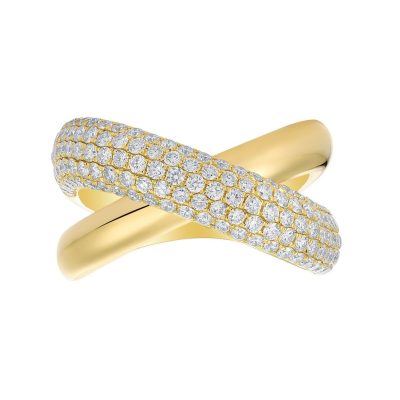 Lab Diamond Pavé Crossover Ring